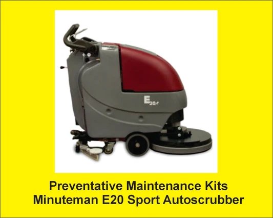 Preventative Maintenance Minuteman E20 Sport Autoscrubber - replacement squeegee set