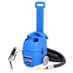 EDIC Bravo Spotter w/ Adjustable Handle and In-tank Heater, stainless steel upholstery tool, and 8' hose assembly