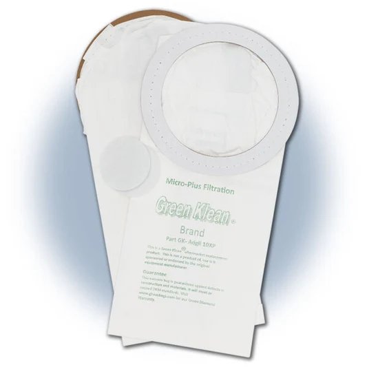 Replacement Vacuum Bags - Advance Adgility 10XP & Nilfisk GD10 (includes 2 filters/pk) - 10 packs of 10 bags/case (100)