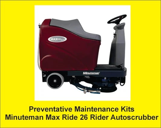 Preventative Maintenance Minuteman Max Ride 26 Rider Autoscrubber - replacement squeegee set (Primothane)