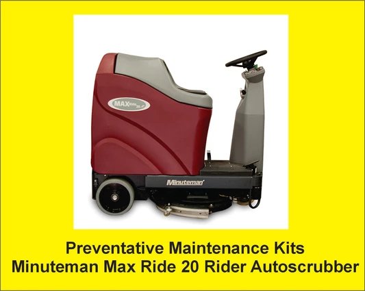 Preventative Maintenance Minuteman Max Ride 20 Rider Autoscrubber - replacement squeegee set (Linatex)